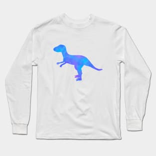 watercolor raptor dinosaur Long Sleeve T-Shirt